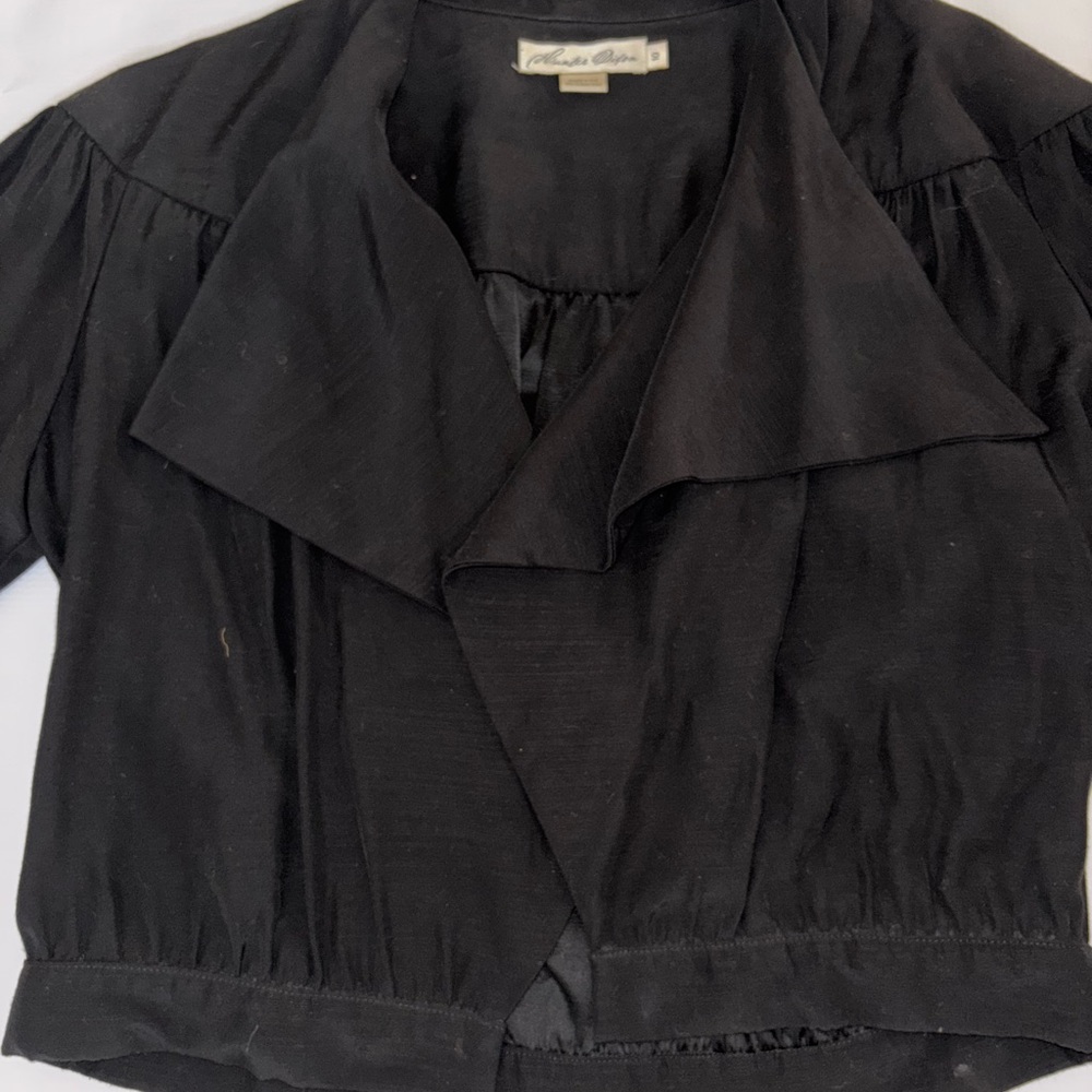 Hunter Dixon Black Draped Cropped Jacket